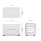 Orico 8848U4 DAS Series 4 lizdų M.2 NVMe SSD diskų masyvas - balta -- Hard Drive Adapters