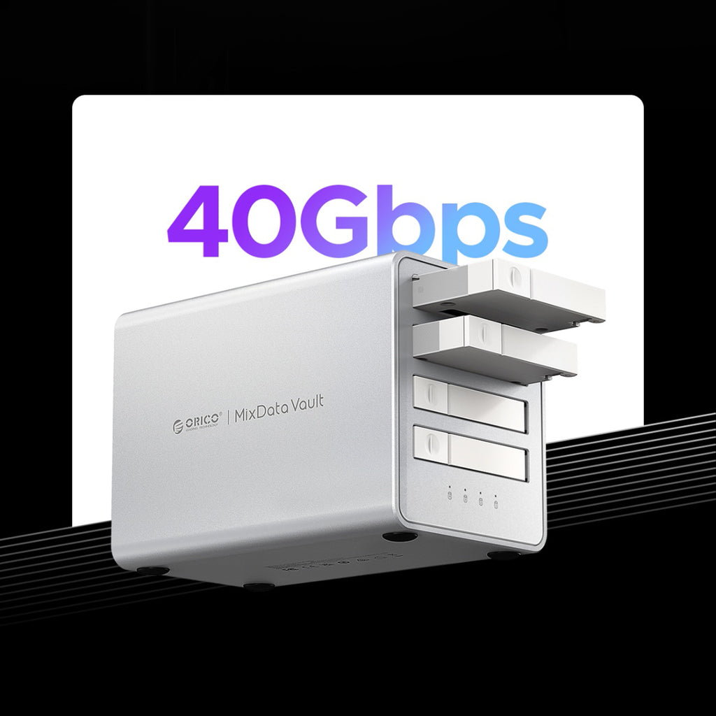 Orico 8848U4 DAS Series 4 lizdų M.2 NVMe SSD diskų masyvas - balta -- Hard Drive Adapters