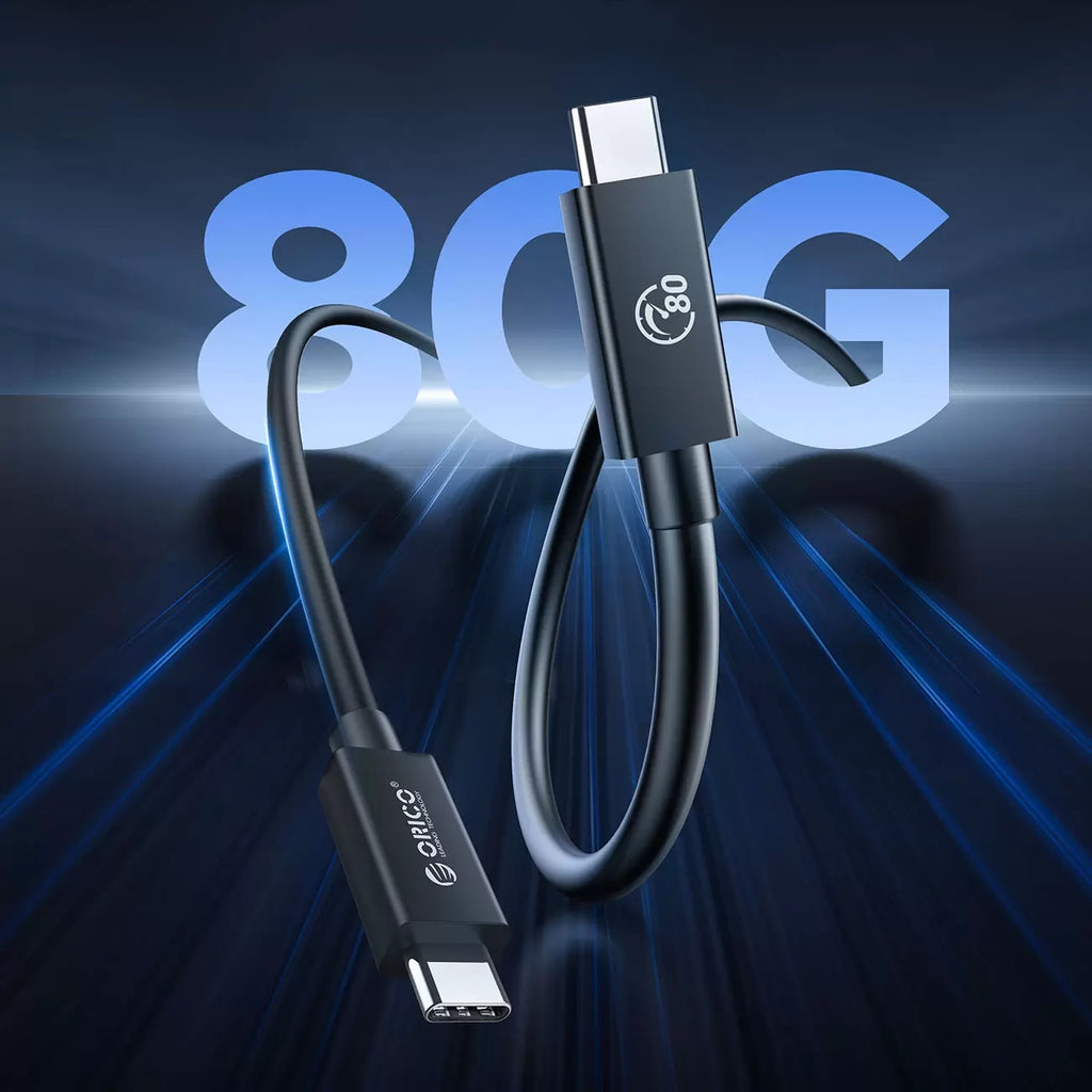 Orico Laidas USB4 Thunderbolt5 80Gbps 240W USB-C to USB-C 1.5m juodas -- Cell phone cables