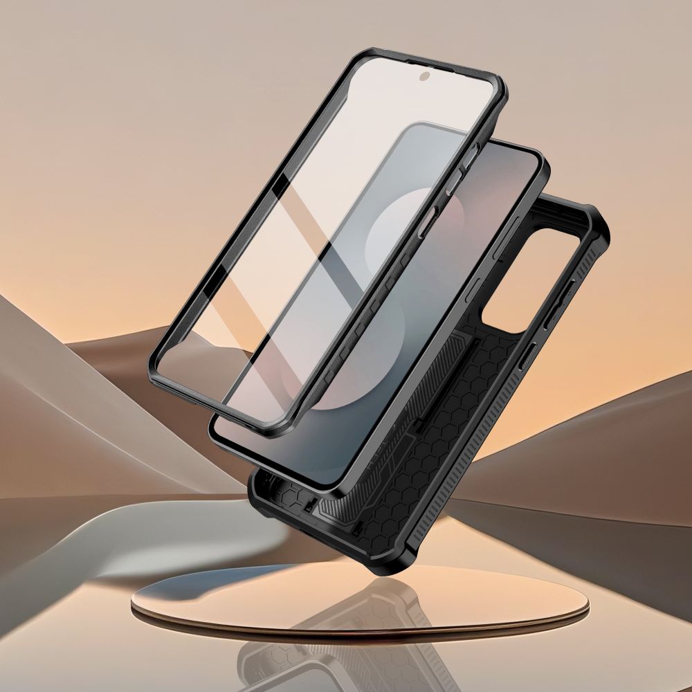 Tech-Protect Kevlar Cam+ dėklas, skirtas Samsung Galaxy S25 FE - juodas -- Samsung Galaxy S25 FE