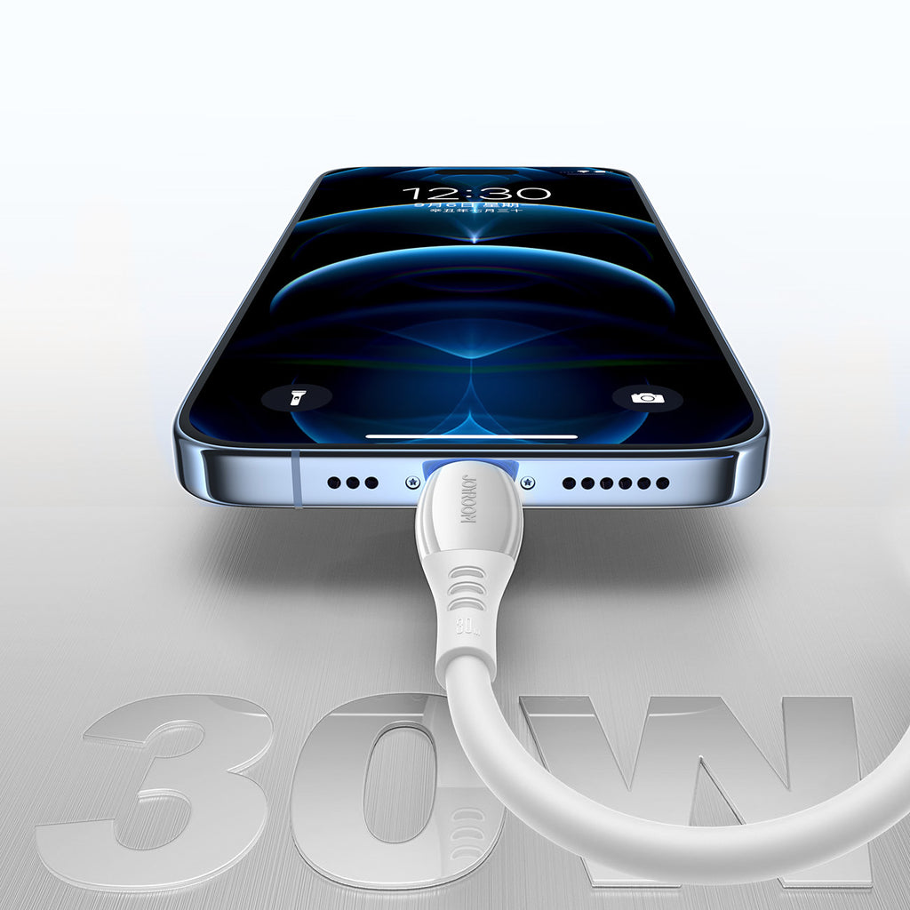 Kabelis Joyroom S-A59 Vibrant Series 30W USB-C - Lightning 1,2 m - baltas -- Cell phone cables
