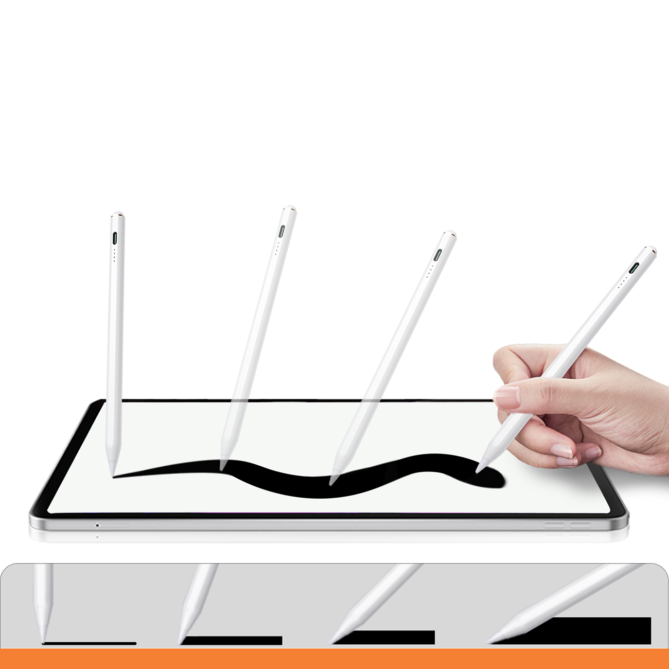 Joyroom JR-X9S stylus aktyvus rašiklis su 2 keičiamais antgaliais - baltas