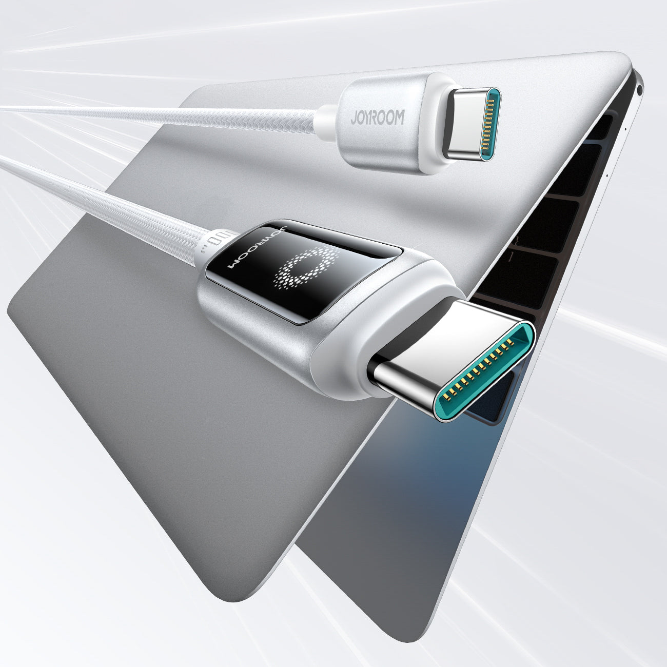 Joyroom Laidas S-A55 StarFlight 100W USB-C - USB-C 1.2m baltas