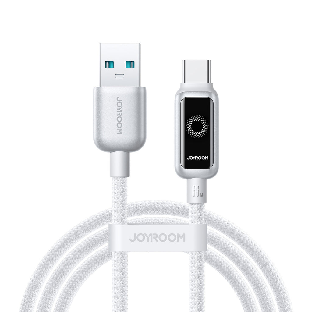 Joyroom Laidas S-A55 StarFlight 66W USB-A - USB-C 1.2m baltas