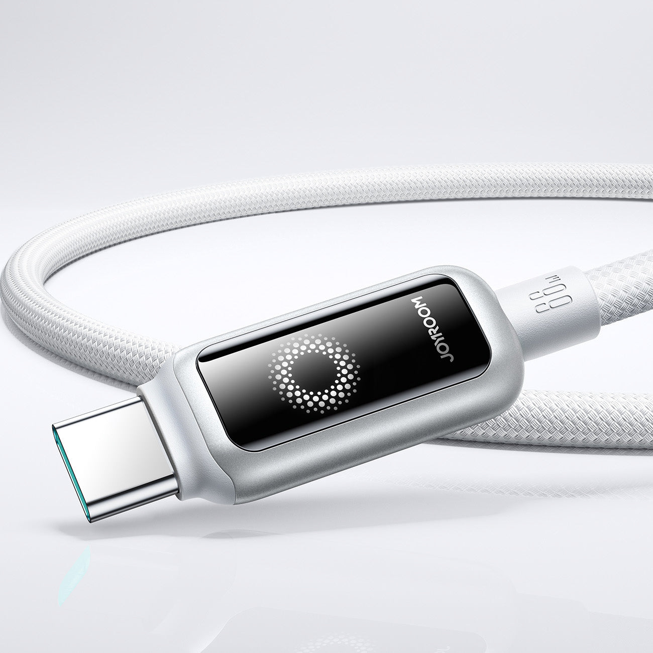 Joyroom Laidas S-A55 StarFlight 66W USB-A - USB-C 1.2m baltas