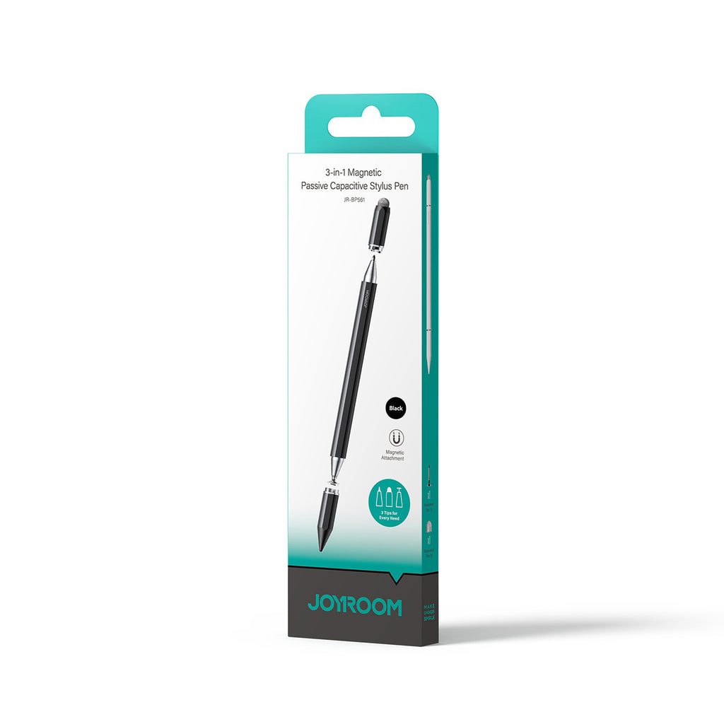 Joyroom JR-BP561 trys viename pasyvus magnetinis talpinis rašiklis – juodas -- Stylus Pens