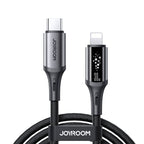 Joyroom S-A60 StarTalk 30W USB-C- Lightning kabelis 1,2 m - juodas