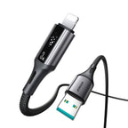Joyroom S-A60 StarTalk 3A USB-A – žaibo kabelis 1,2 m – juodas