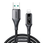 Joyroom S-A60 StarTalk 3A USB-A – žaibo kabelis 1,2 m – juodas