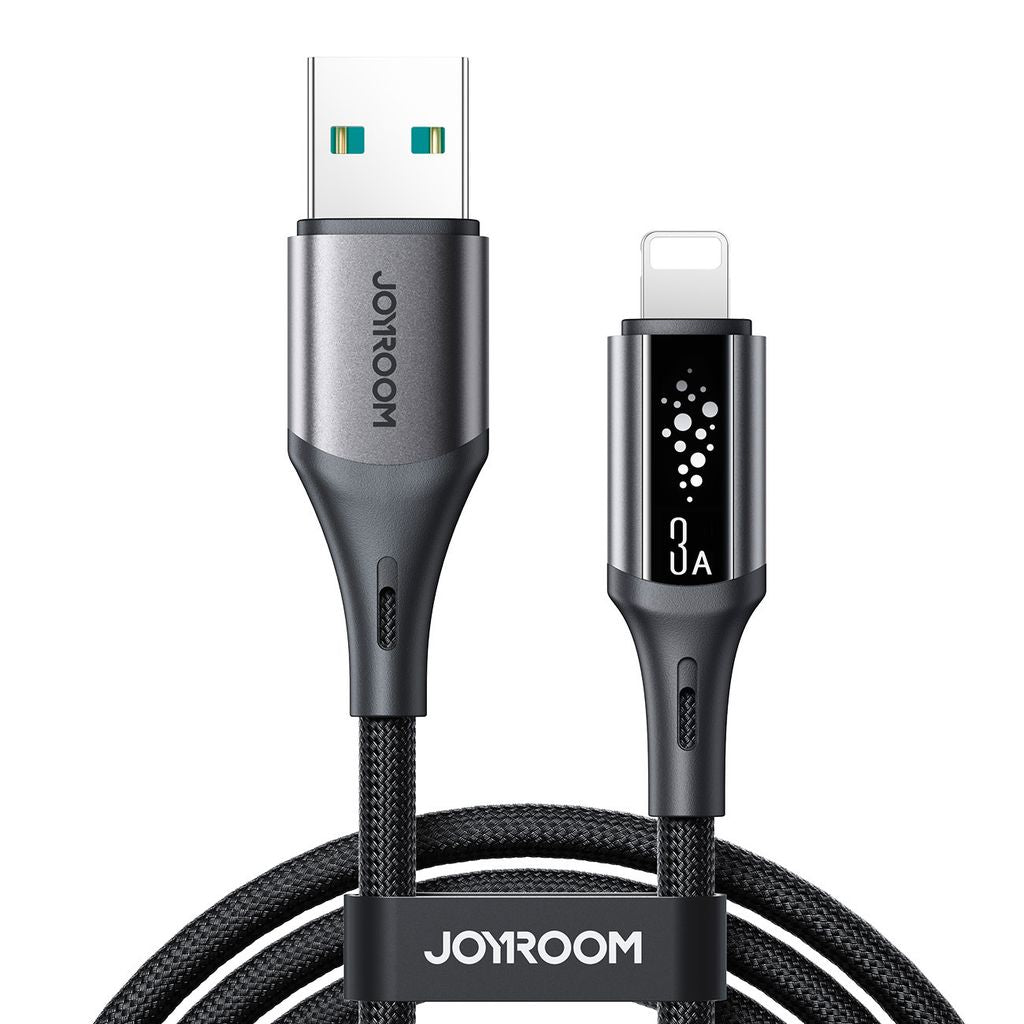 Joyroom S-A60 StarTalk 3A USB-A – žaibo kabelis 1,2 m – juodas