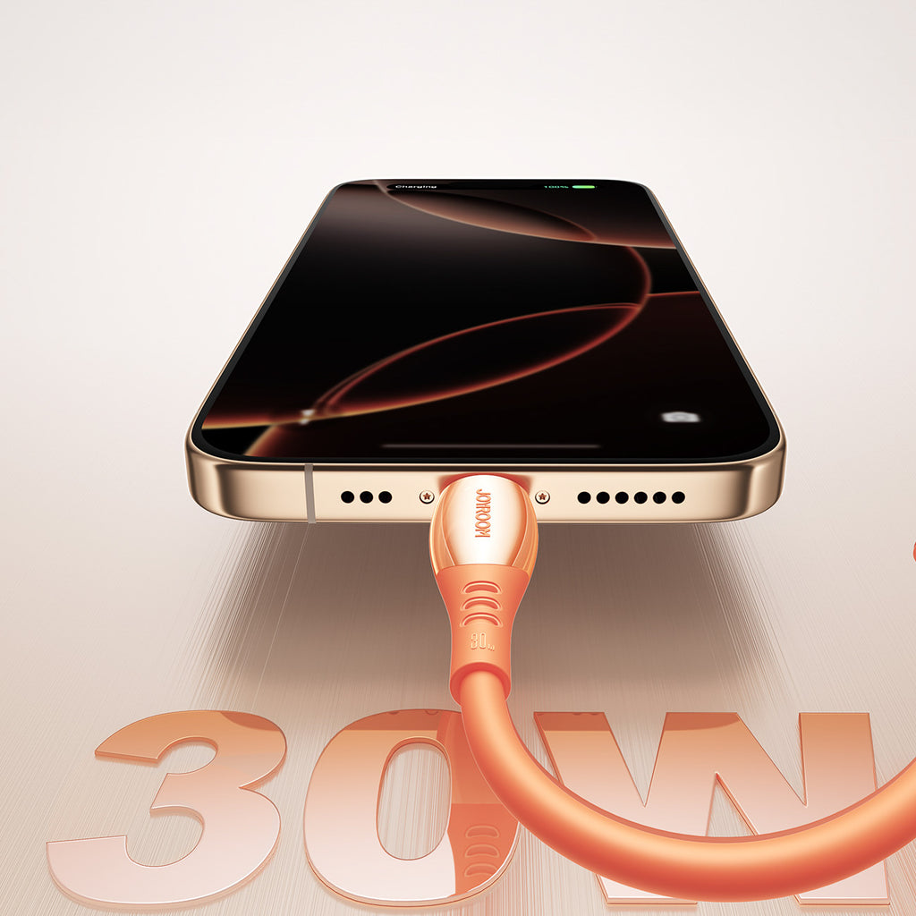 Joyroom Laidas S-A59 Vibrant Series 30W USB-C - Lightning 1.2m oranžinis