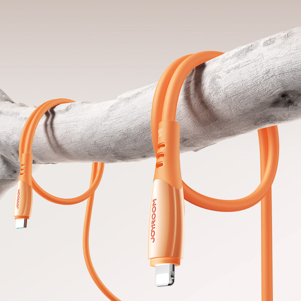 Joyroom Laidas S-A59 Vibrant Series 30W USB-C - Lightning 1.2m oranžinis