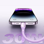 Joyroom Laidas S-A59 Vibrant Series 30W USB-C - Lightning 1.2m violetinis
