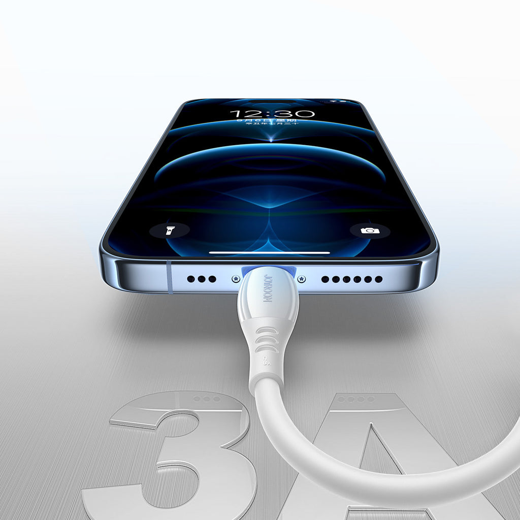 Joyroom Laidas S-A59 Vibrant Series 3A USB-A - Lightning 1.2m baltas -- Cell phone cables