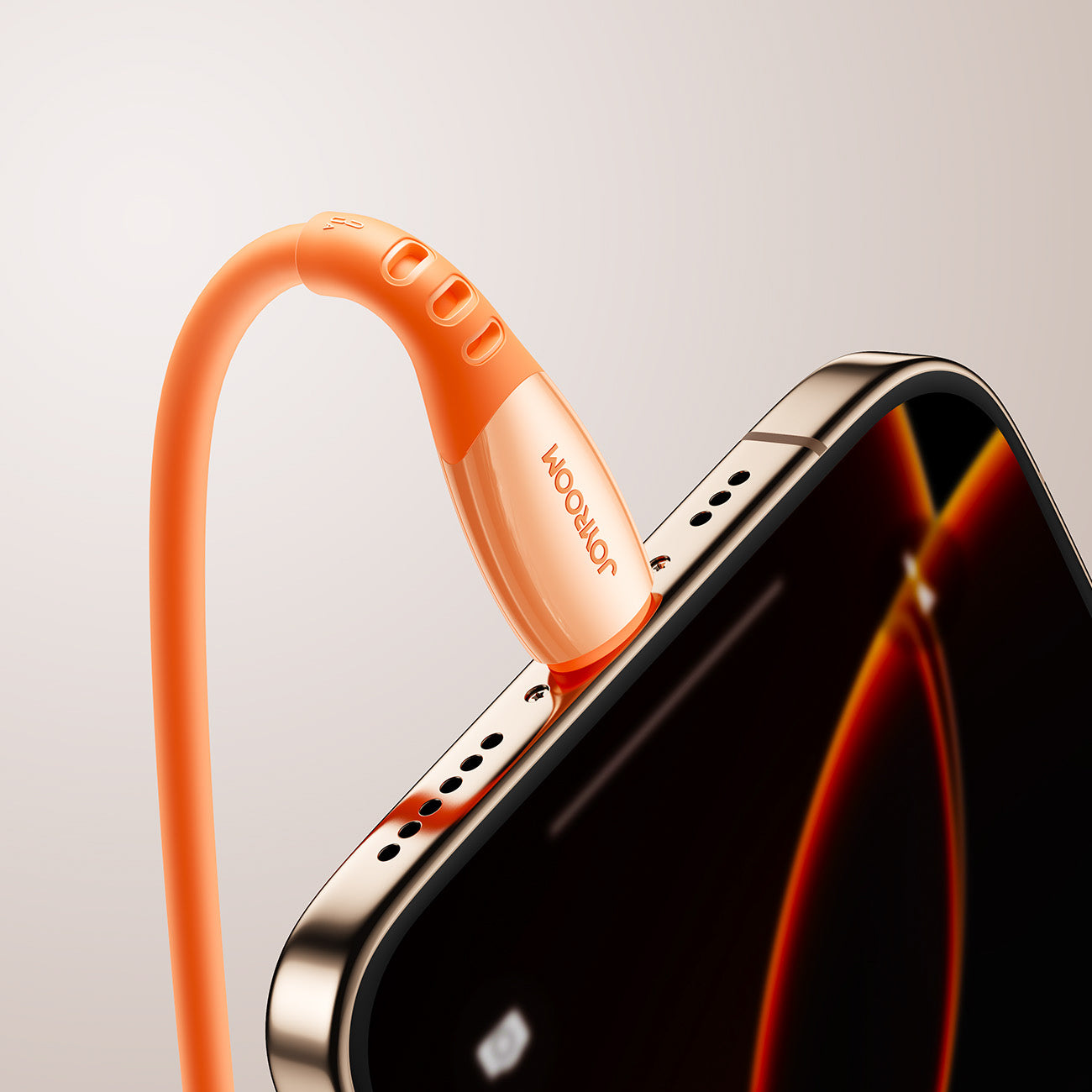 Joyroom S-A59 Vibrant Series 3A USB-A - Lightning laidas 1.2m - oranžinis