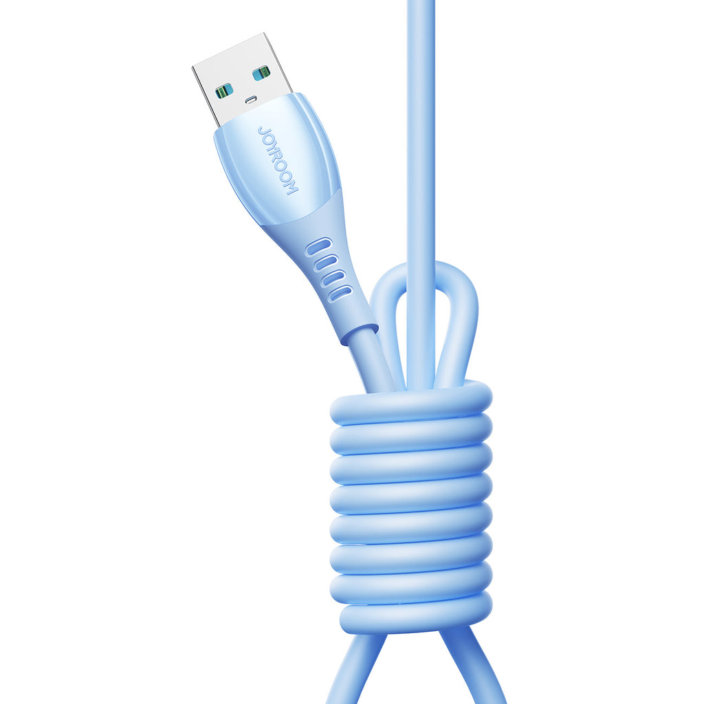 Joyroom S-A59 Vibrant Series 3A USB-A - Lightning laidas 1.2m - mėlynas