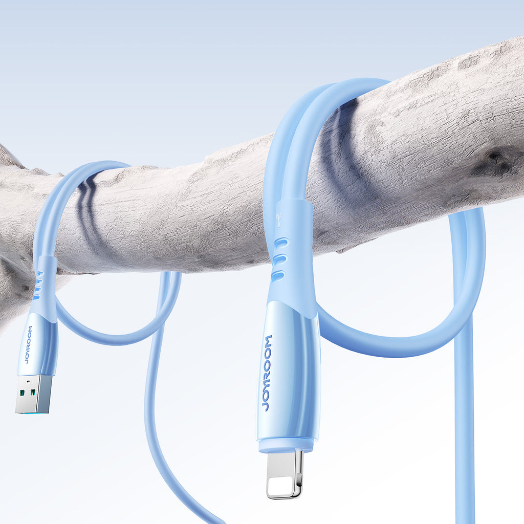 Joyroom S-A59 Vibrant Series 3A USB-A - Lightning laidas 1.2m - mėlynas