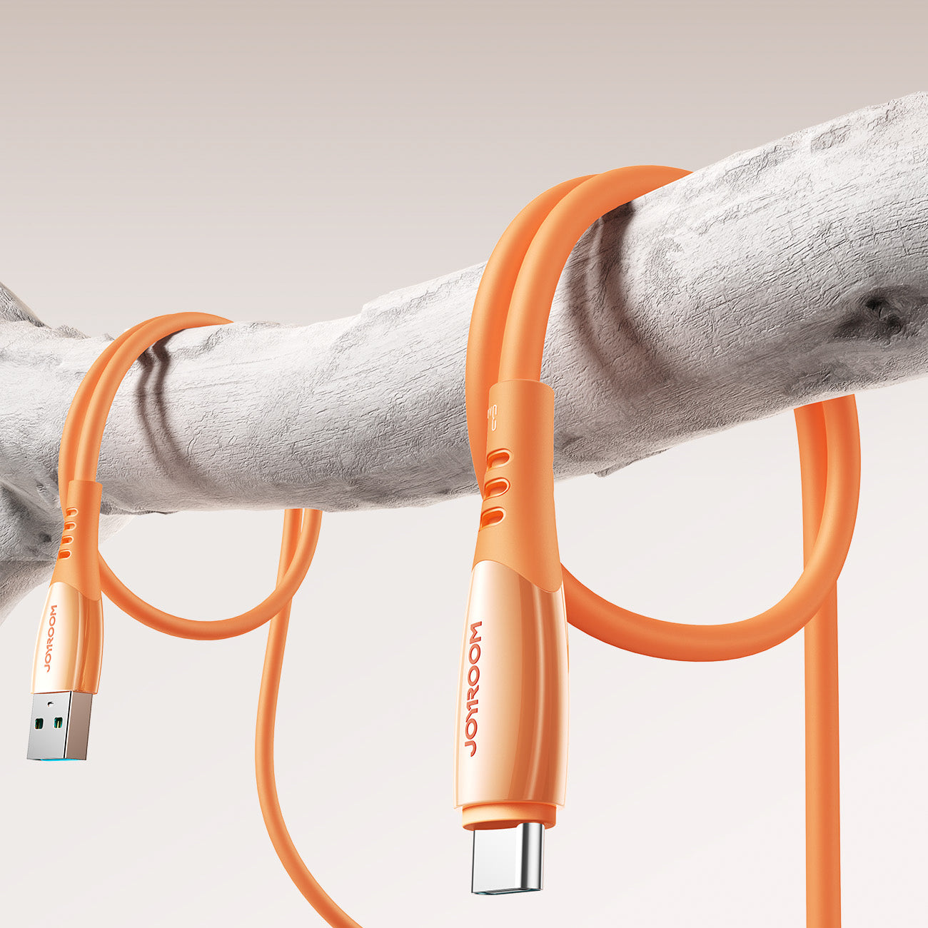 Joyroom S-A59 Vibrant Series 3A USB-A - USB-C laidas 1.2m - oranžinis