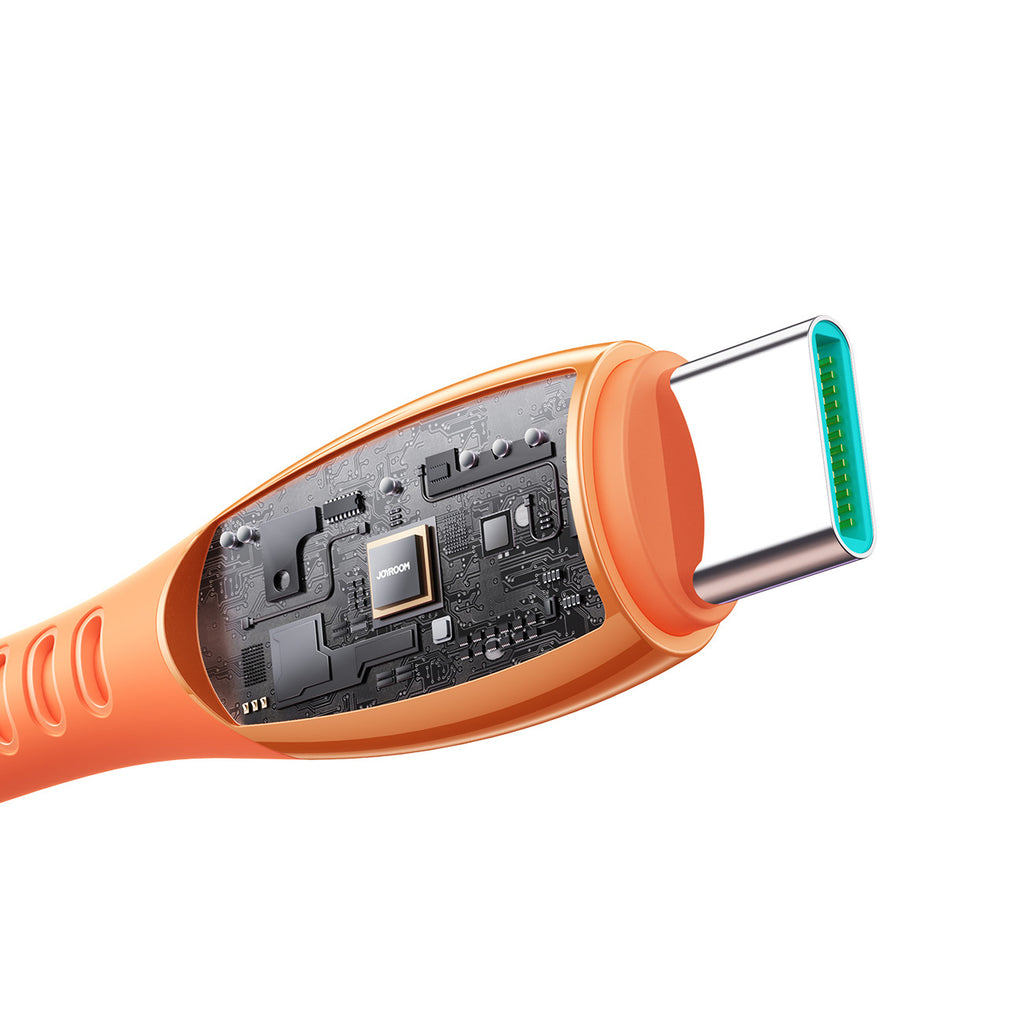 Joyroom S-A59 Vibrant Series 3A USB-A - USB-C laidas 1.2m - oranžinis