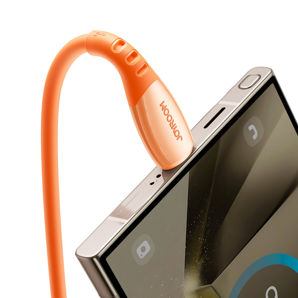 Joyroom S-A59 Vibrant Series 3A USB-A - USB-C laidas 1.2m - oranžinis