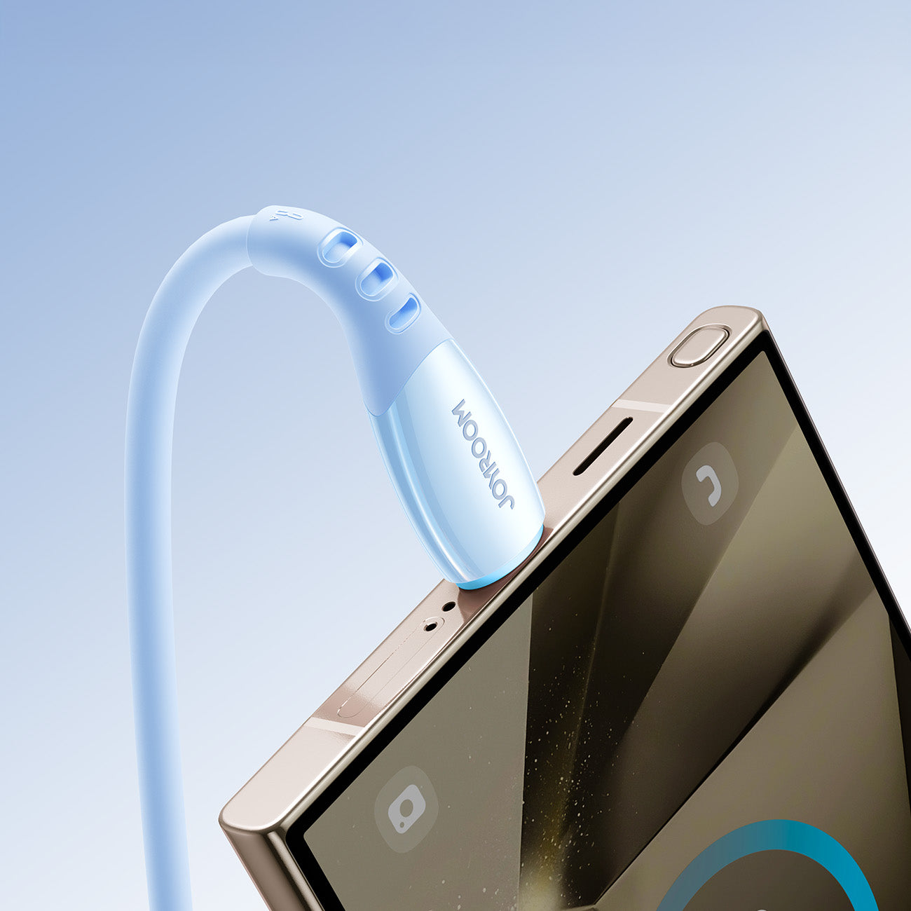 Joyroom S-A59 Vibrant Series 3A USB-A - USB-C laidas 1.2m - mėlynas
