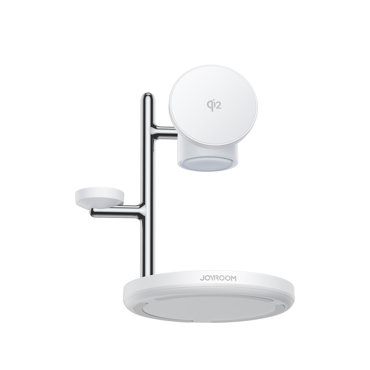 Joyroom stalinis įkroviklis JR-W23 4-in-1 Qi2 su integruota indukcine naktine lempute, baltas