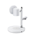 Joyroom stalinis įkroviklis JR-W23 4-in-1 Qi2 su integruota indukcine naktine lempute, baltas