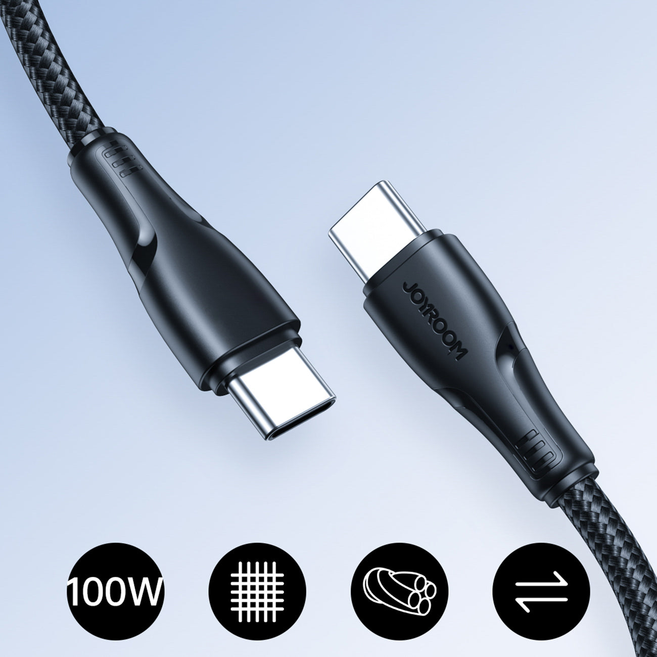Joyroom S-A11 Surpass laidas 60W USB-C - USB-C 0.25m - juodas