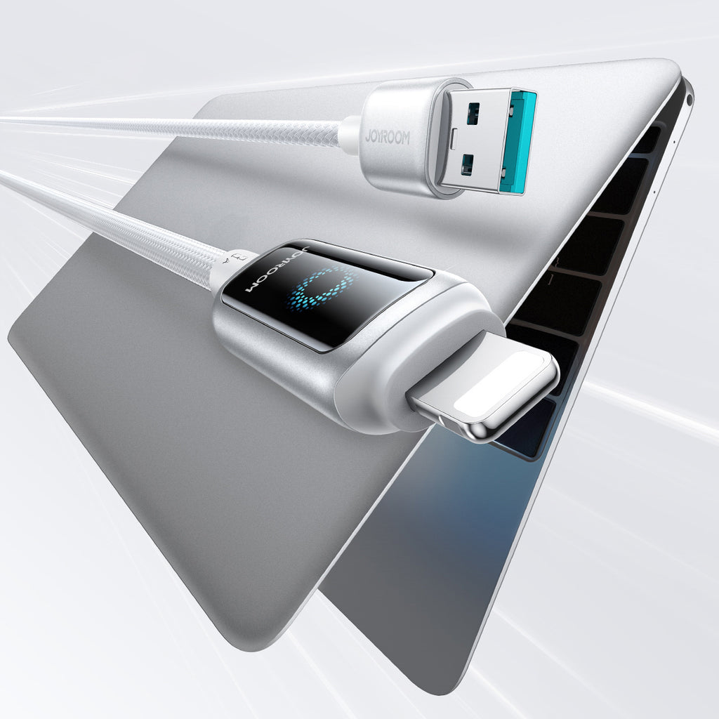 Joyroom S-A55 StarFlight 3A USB-A - Lightning laidas 1.2m - baltas