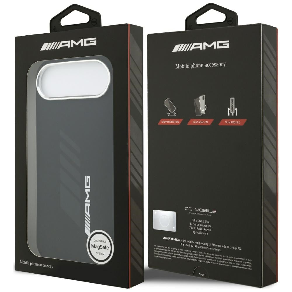 AMG silikoninis MagSafe dėklas iPhone Air – juodas