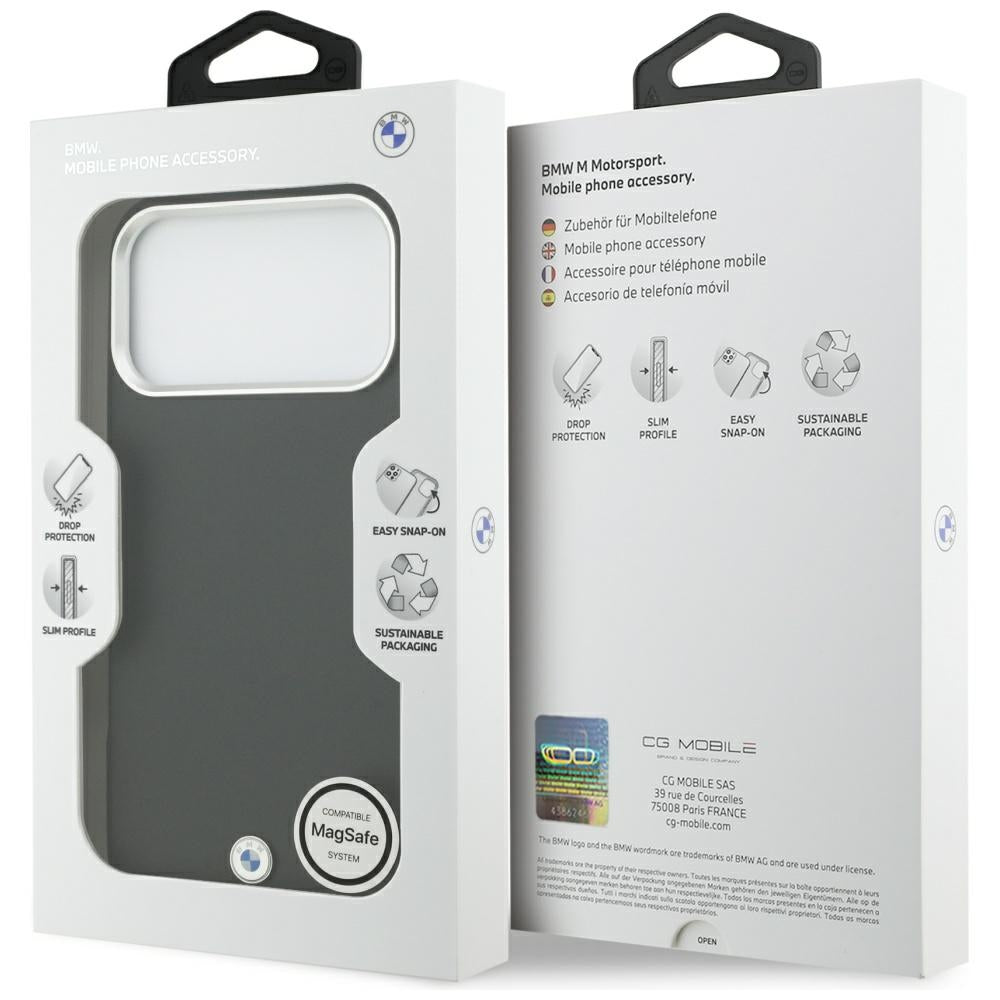 BMW MagSafe metalinis dėklas iPhone 17 Pro Max – juodas -- iPhone 17 Pro Max