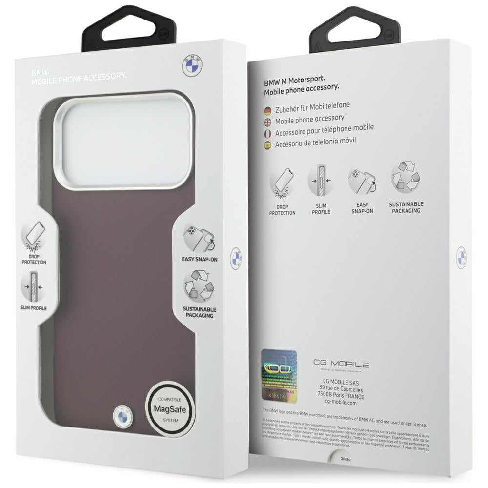BMW metalinis MagSafe dėklas iPhone 17 Pro Max – raudonas -- iPhone 17 Pro Max