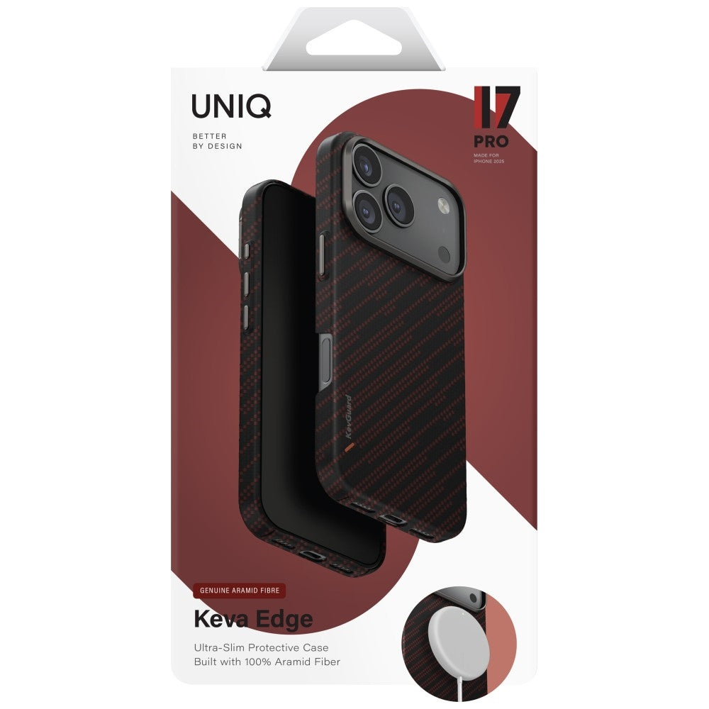 Uniq Keva EDGE MagClick dėklas iPhone 17 Pro – oranžinis