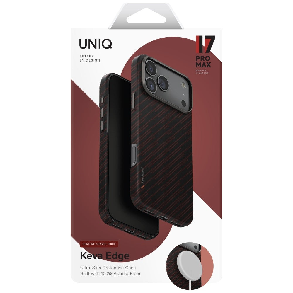 Uniq Keva EDGE MagClick magnetinis dėklas iPhone 17 Pro Max – oranžinis