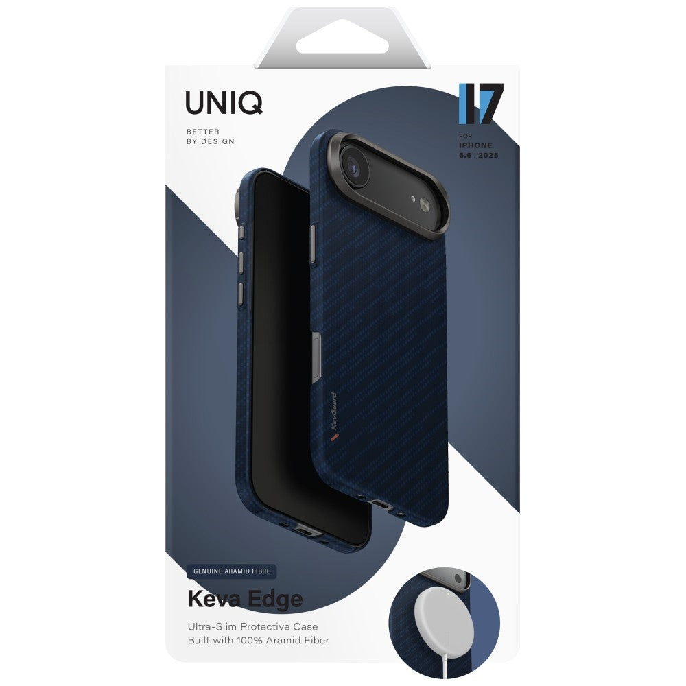 Uniq Keva EDGE MagClick dėklas iPhone Air – mėlynas