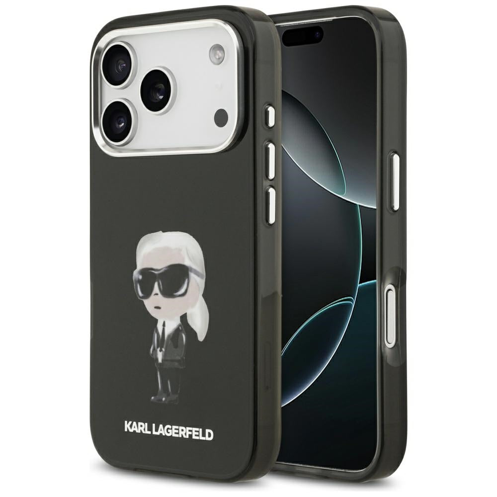 Karl Lagerfeld MagSafe dėklas iPhone 17 Pro – juodas