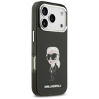 Karl Lagerfeld MagSafe dėklas iPhone 17 Pro – juodas