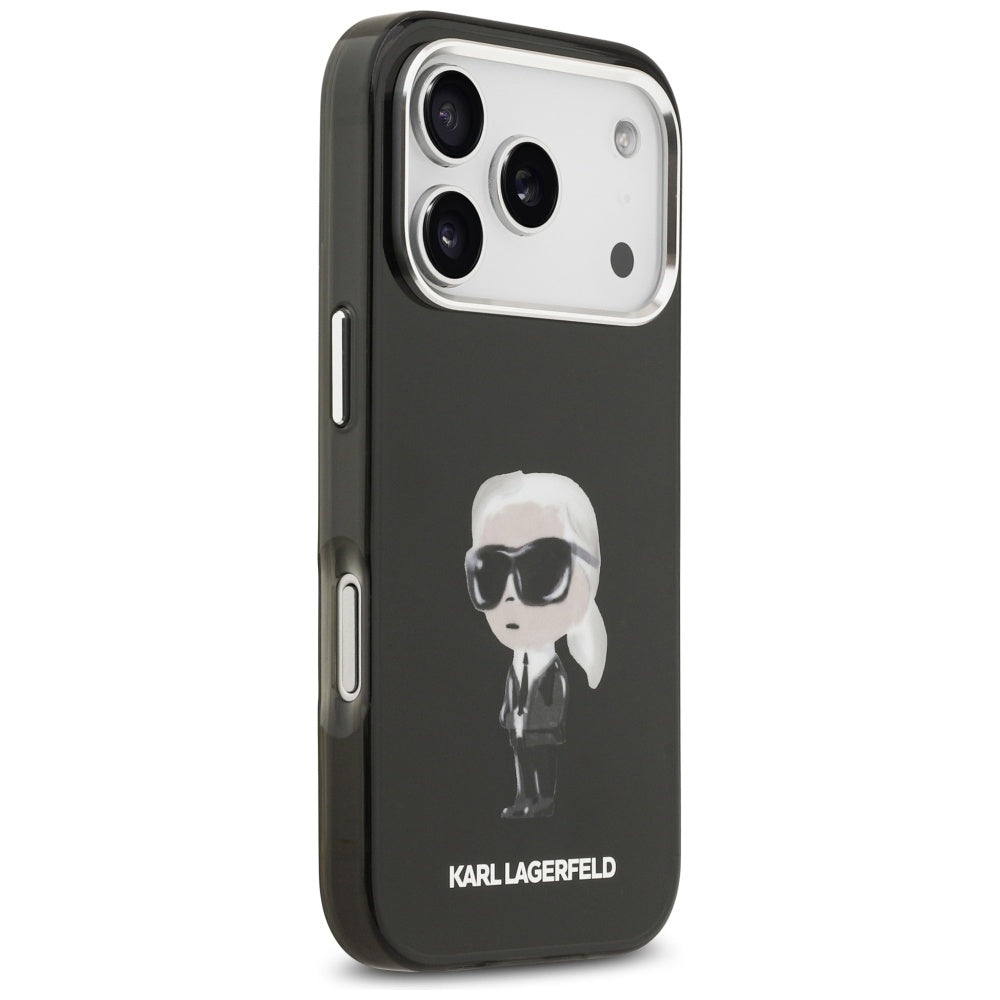 Karl Lagerfeld MagSafe dėklas iPhone 17 Pro – juodas