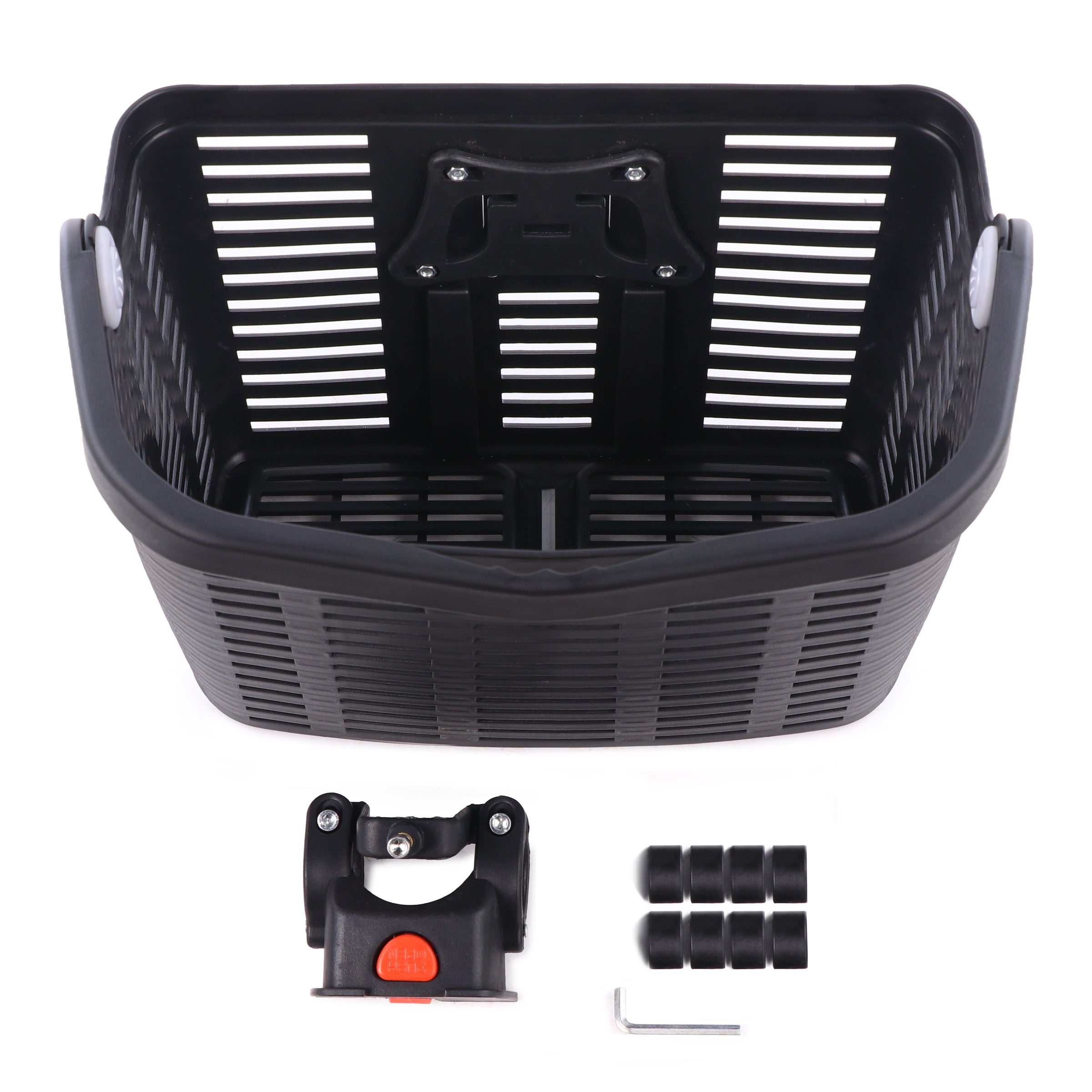 Wozinsky WKR-PK plastikinis vairaščio dviračio krepšys - juodas -- Bicycle Baskets