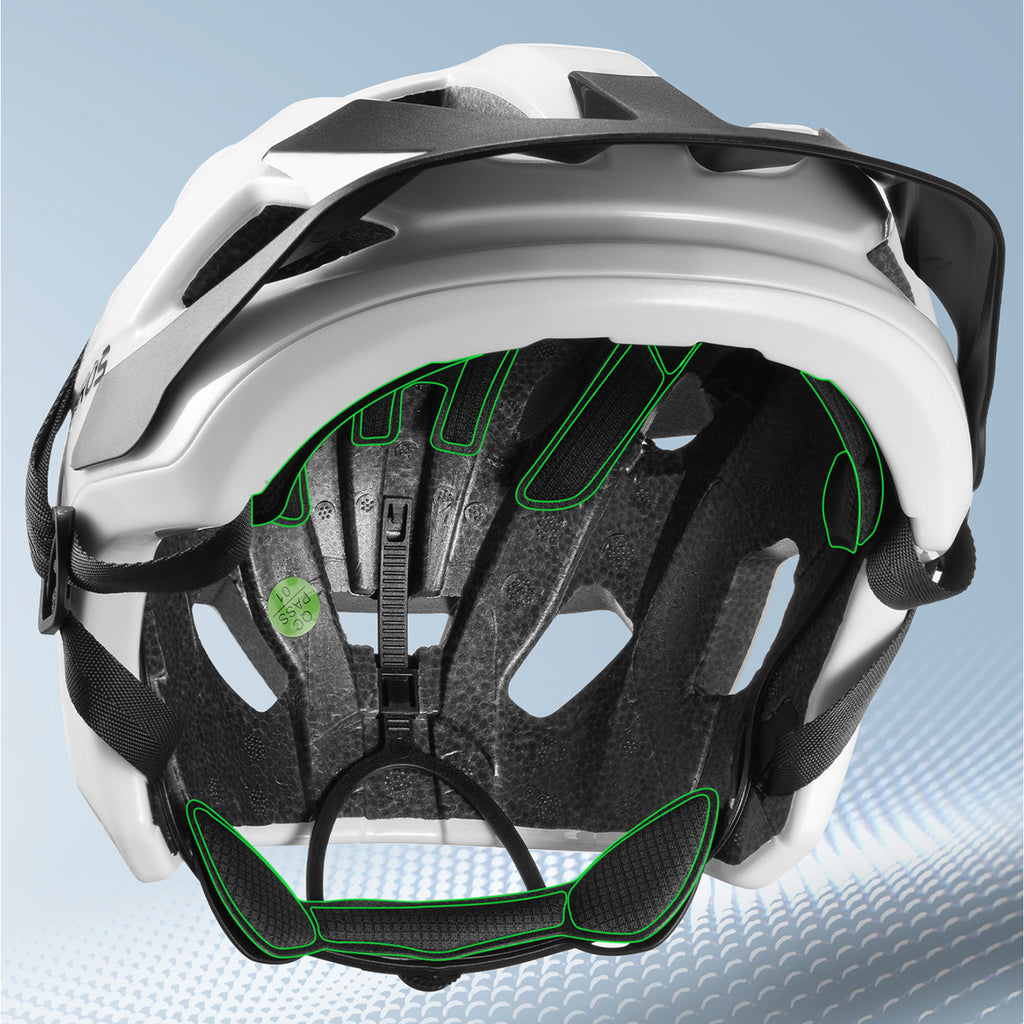 Rockbros LK-67 jaunimo dviračio šalmas su nuimamu skydiu 54–58 cm - baltas -- Bicycle Helmets