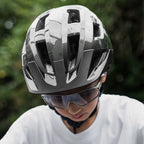 Rockbros LK-67 jaunimo dviračio šalmas su nuimamu skydiu 54–58 cm - pilkas -- Bicycle Helmets