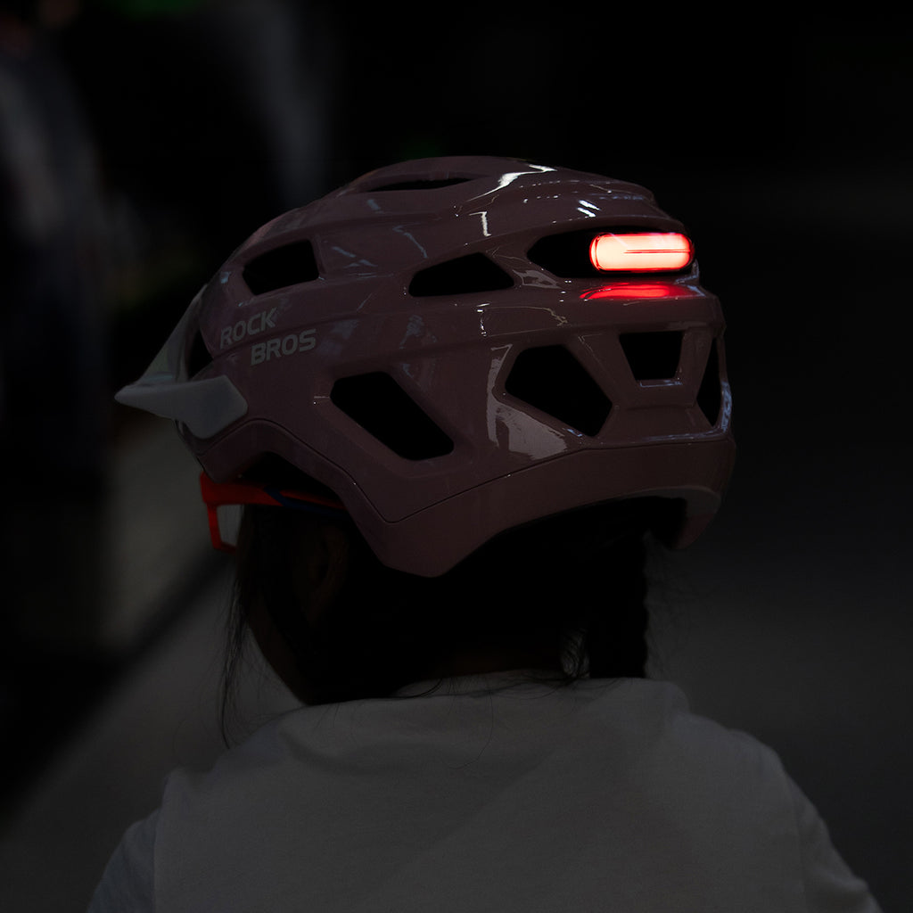 Rockbros LK-67 jaunimo dviračio šalmas su nuimama skydu 54–58 cm - rožinė -- Bicycle Helmets