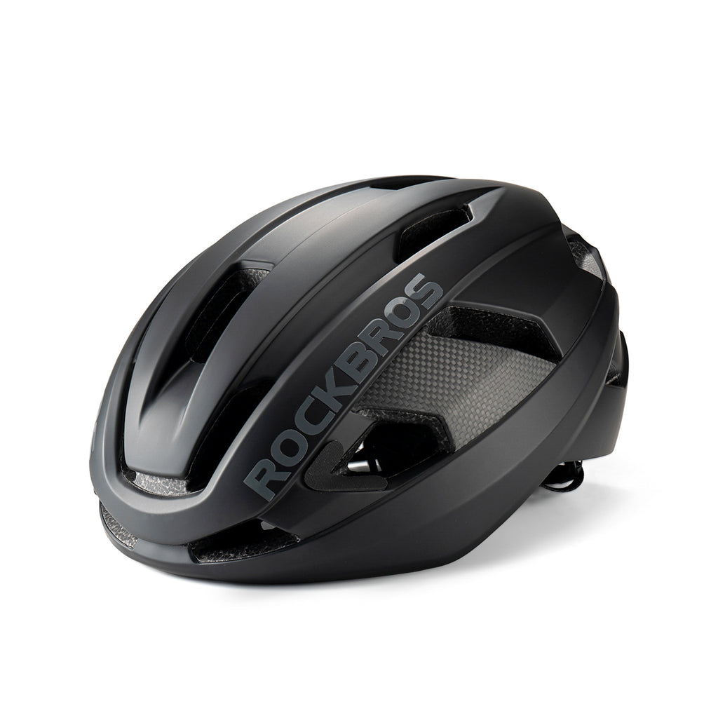 Rockbros LK-15 Anglies plaušų dviračio šalmas 58-62cm - Juodas -- Bicycle Helmets