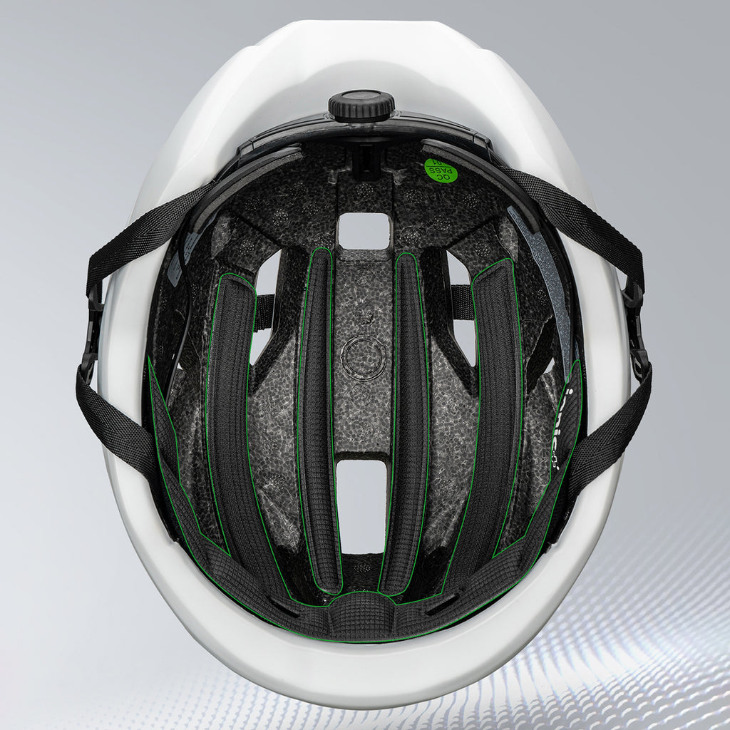 Rockbros LK-15 anglies plaušo dviračio šalmas 58–62 cm - šviesiai pilkas -- Bicycle Helmets