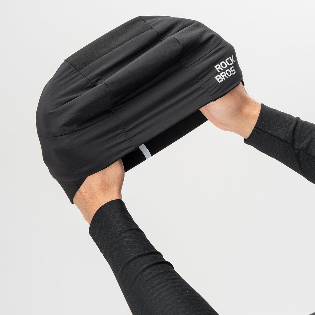 Rockbros M015 Žieminė dviračio kepurė šalmui, dydis 54-61 cm - juoda -- Cycling Caps & Headwear