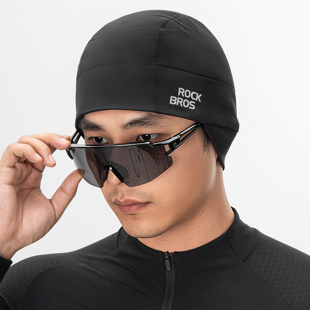 Rockbros M015 Žieminė dviračio kepurė šalmui, dydis 54-61 cm - juoda -- Cycling Caps & Headwear
