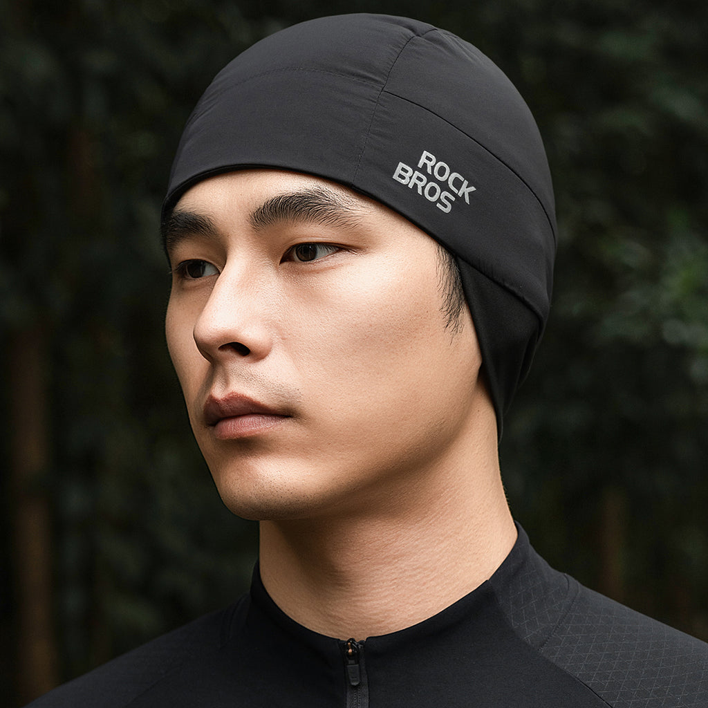 Rockbros M015 Žieminė dviračio kepurė šalmui, dydis 54-61 cm - juoda -- Cycling Caps & Headwear