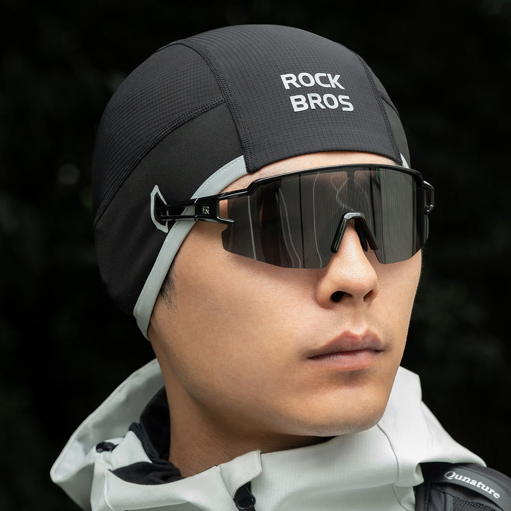 Rockbros M016 žieminė vėlyvai atspaari dviračio kepurė, dydis 54-61 cm - juoda -- Cycling Caps & Headwear