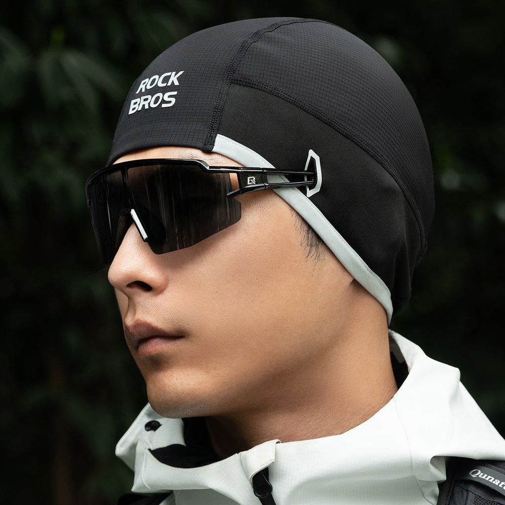 Rockbros M016 žieminė vėlyvai atspaari dviračio kepurė, dydis 54-61 cm - juoda -- Cycling Caps & Headwear