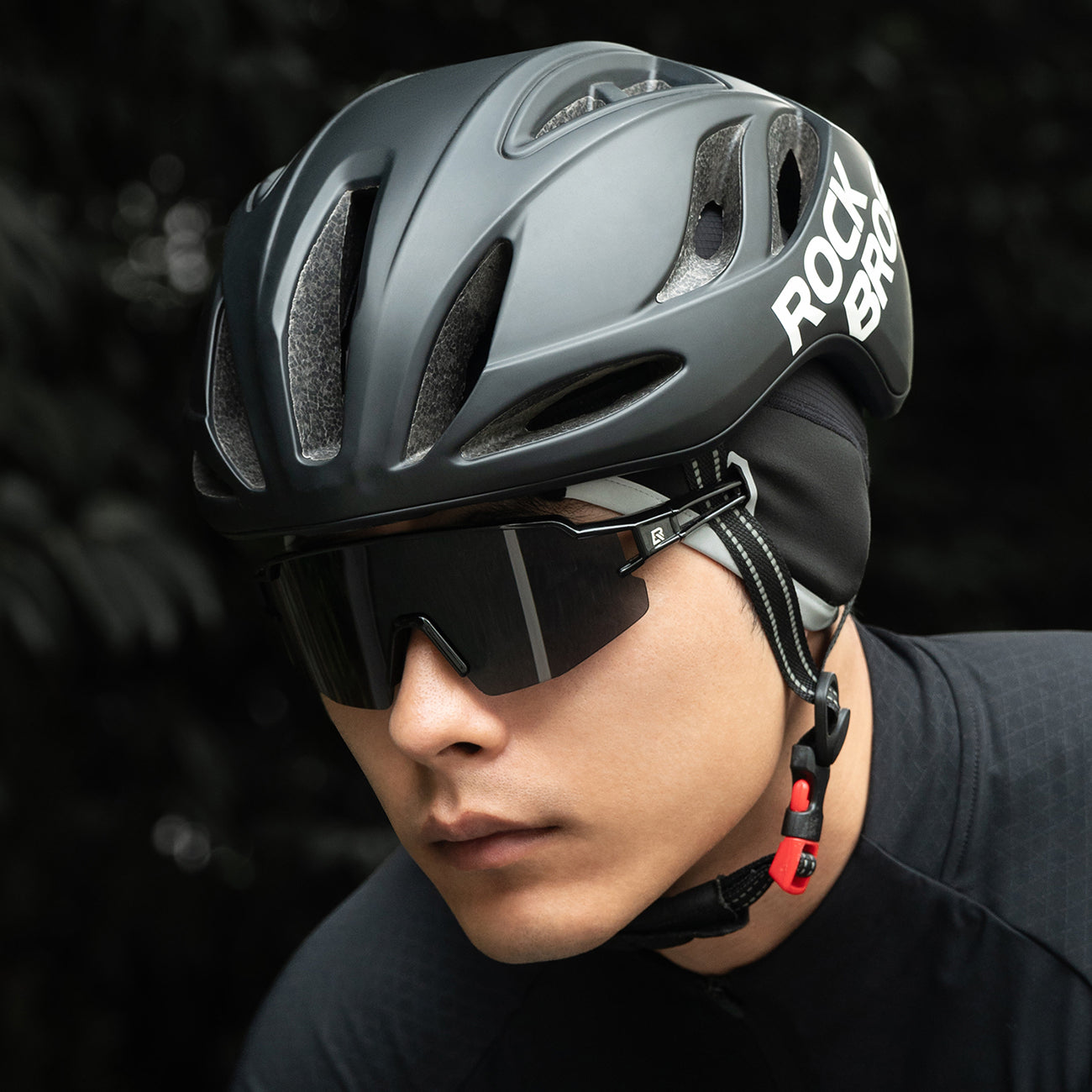 Rockbros M016 žieminė vėlyvai atspaari dviračio kepurė, dydis 54-61 cm - juoda -- Cycling Caps & Headwear